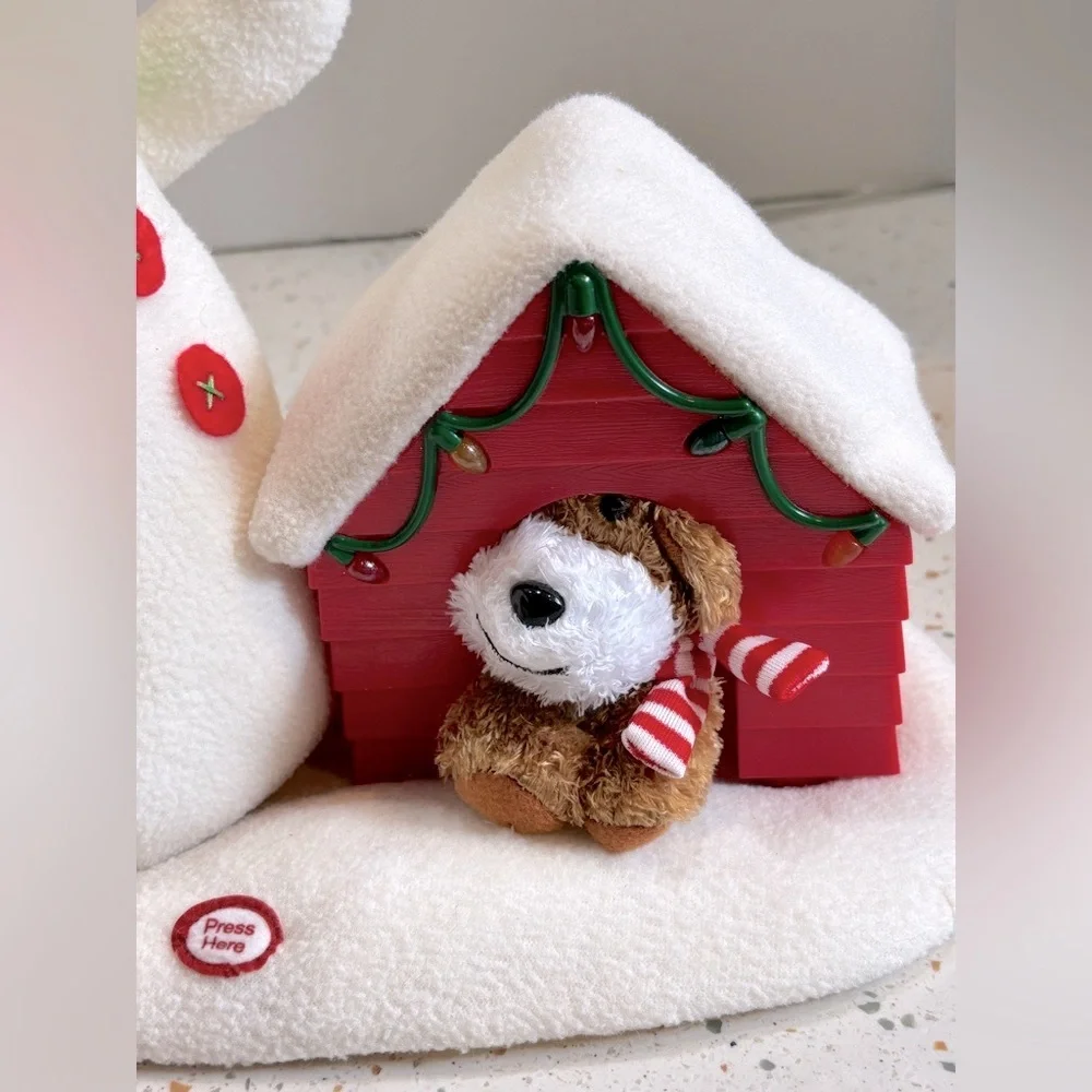 Hallmark Jingle Pals‎ Musical Snowman Holiday Decor Snowman, Dog & Doghouse
